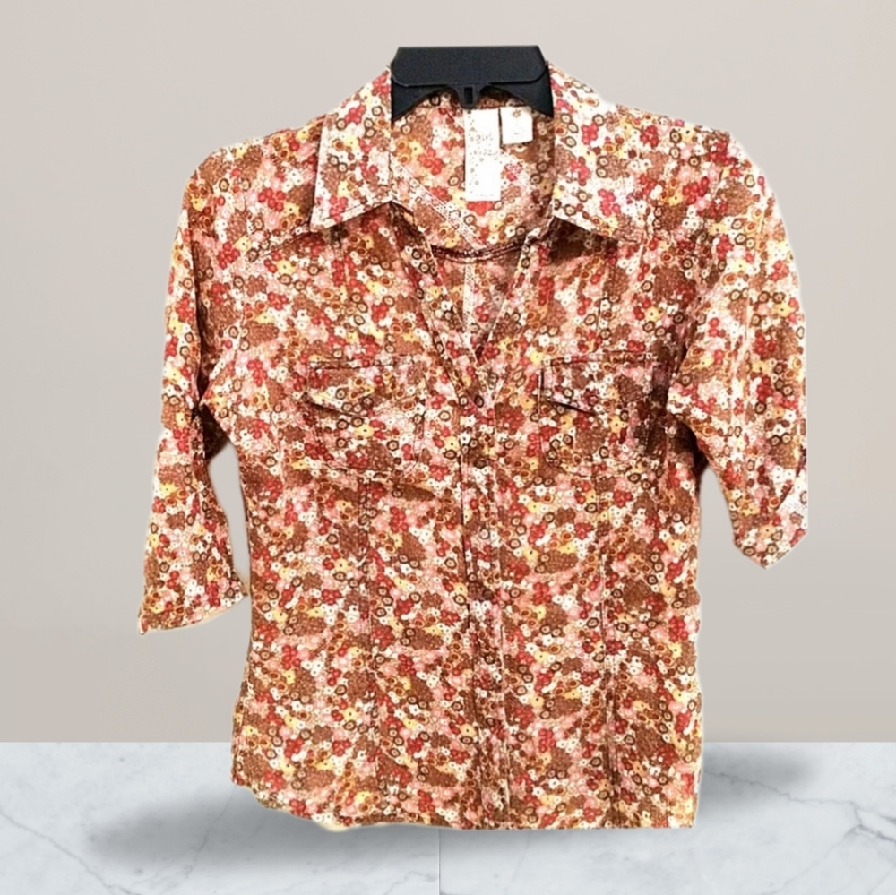 Vtg Girl Krazy top sz S small